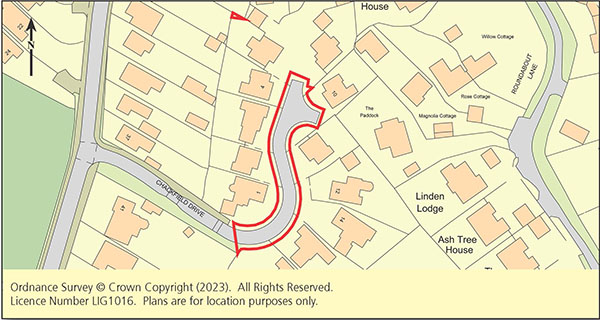 Lot: 100 - THREE PARCELS OF FREEHOLD LAND - Plan showing location of land for sale